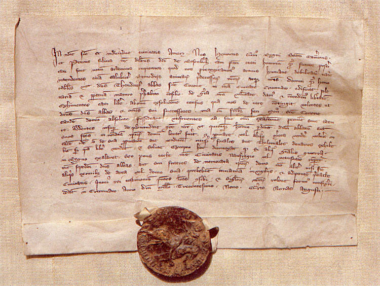 Listina Jindřicha I. z Rožmberka z roku 1309, ve které je Český Krumlov poprvé označen jako město.